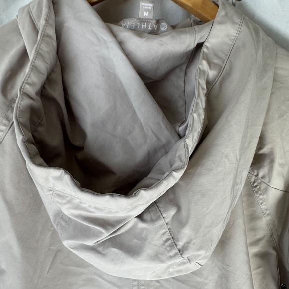 Athleta Abalone Tan Rain/Utility Jacket Sz M - Picture 4 of 9